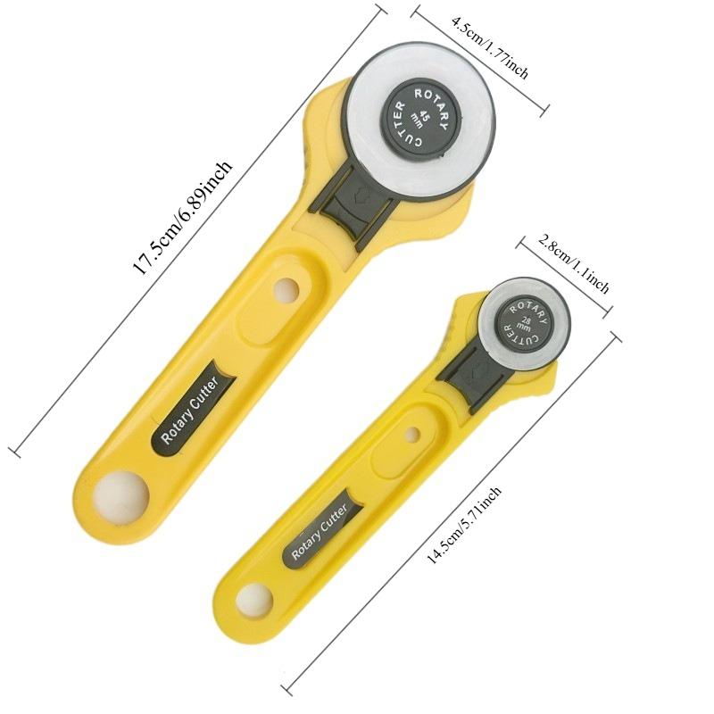 Taglierina Rotante per Tessuto 28/45mm Per Tessuto Cartoncino Cucito Trapuntatura Rotella Taglio Tessuto Sartoria Forbici Strumento Creazione Vestiti