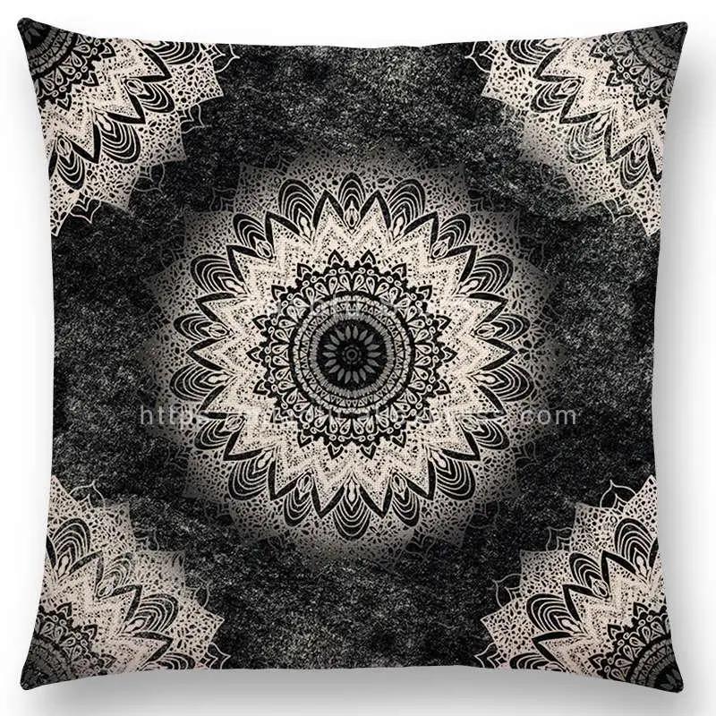 New Dreamy Rainbow Boho Beautiful Flower Gorgeous Floral Mandalas Fantasy Moon Stars Prints Cushion Cover Throw Pillow Case