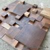 Elegant Black Walnut Wood 3D Wall Décor for Hotel, Club, Living Room, Dining, or Entrance Hall.