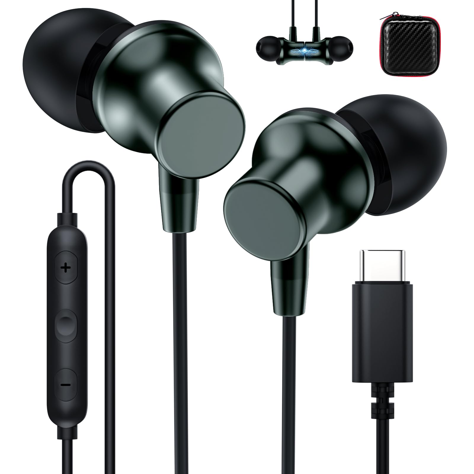 

глубокий магнитный совместимый с iPhone 16 15 Pro max 10 Air4 5 тип с совместимым с Google Pixel 7a 8a оснащен ЦАП громкость металлическая оболочка зеленый