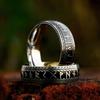 New Vintage Nordic Viking Rune Ring For Men Women Stainless Steel Couple Amulet Fashion Jewelry Gift