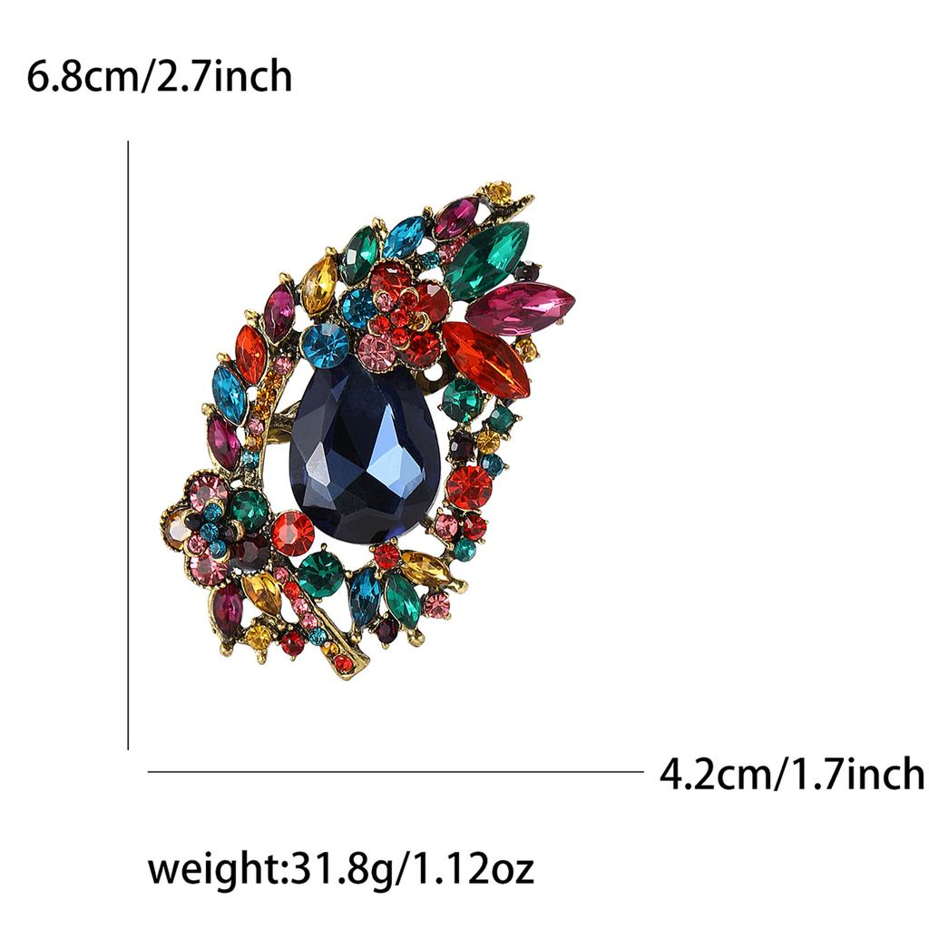 Mode Kreative Legierung Strass Mittelgroße Glasbrosche Exquisite High-End Damenbekleidung Korsage Schmucknadel