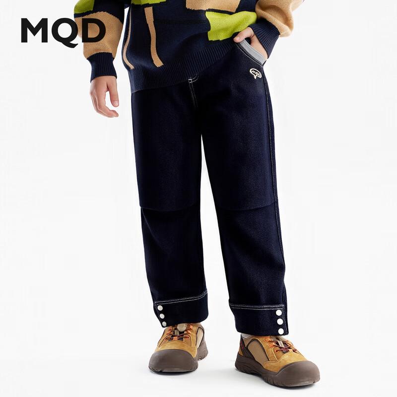 MQD Kids  2025 Winter Anti-Fade Warm Straight-Leg Jeans 160
