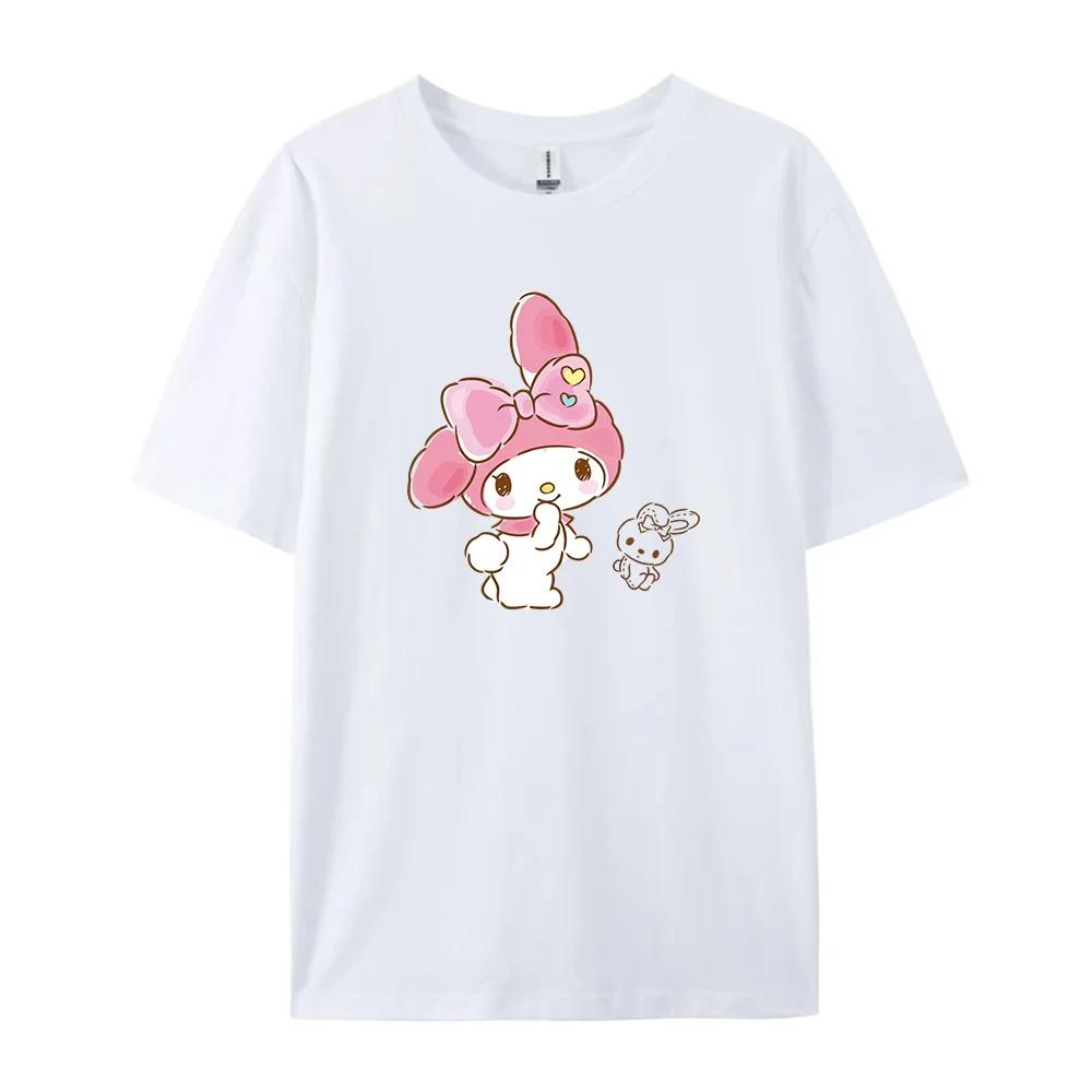 Cotton Breathable Childrens Tshirt Summer New Cute Melody Printed Parent Child Wear Unisexs and Womens Short Sleeves 2026