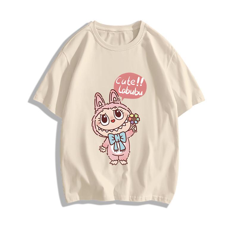 Labubu T-shirt casual short-sleeved round neck unisex casual fashion trend