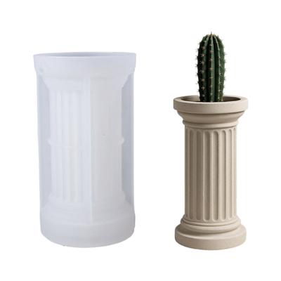 Versatile Stampo in Silicone per Realizzare Fioriere a Colonna Romana Adatto per Artigianato Scatole per Gioielli Portacandele Uso Domestico Giardino