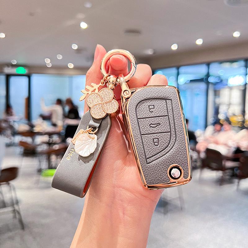 Toyota Key Case Cover for Camry, Corolla, Reiz, Highlander, RAV4, Levin, and Rongfang - Unisex