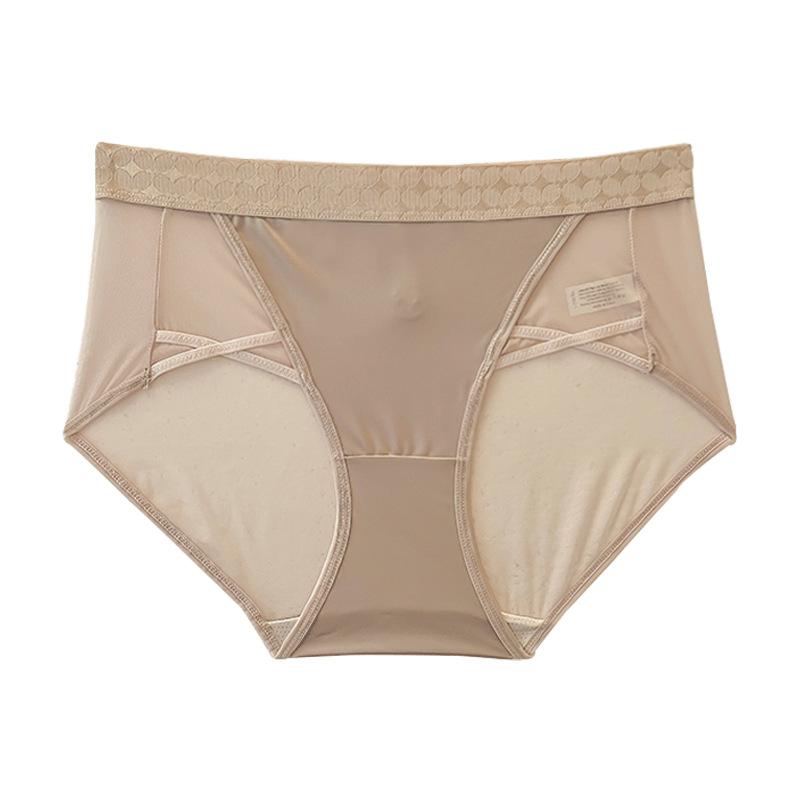 Γυναικεία Εσώρουχα Plus Size, Καλοκαιρινά, Λεπτά, Νέα, Καθαρά Σέξι, Σλιπ Σατέν, Ραμμένα με Σέξι Μέση