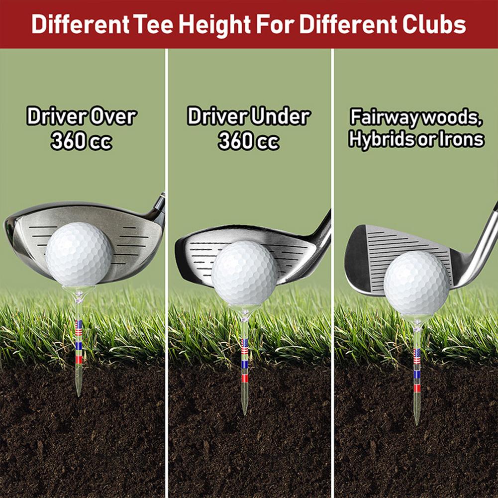 Bacchette da Golf, Bacchette da Golf in Plastica Trasparente, 8.3cmx2.3cm Bacchette da Golf Lunghe Indistruttibili Accessori da Golf all'Ingrosso per Uomini Donne Allenamento Outdoor 50 PZ/100 PZ