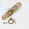 2 Pieces of Chinese Antique Furniture, Brass Surface Mounted Bookcase, Wardrobe, Cabinet Handle, Cabinet Door Hardware Handle