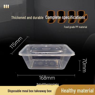 Disposable Transparent Rectangular Food Containers