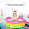 Three Ring Rainbow Foldable Inflatable Swimming Tub Toy Round Pool Baby Waterproof Playhouse Sand Table Fishing Toy Toddler Shower Bath for Children