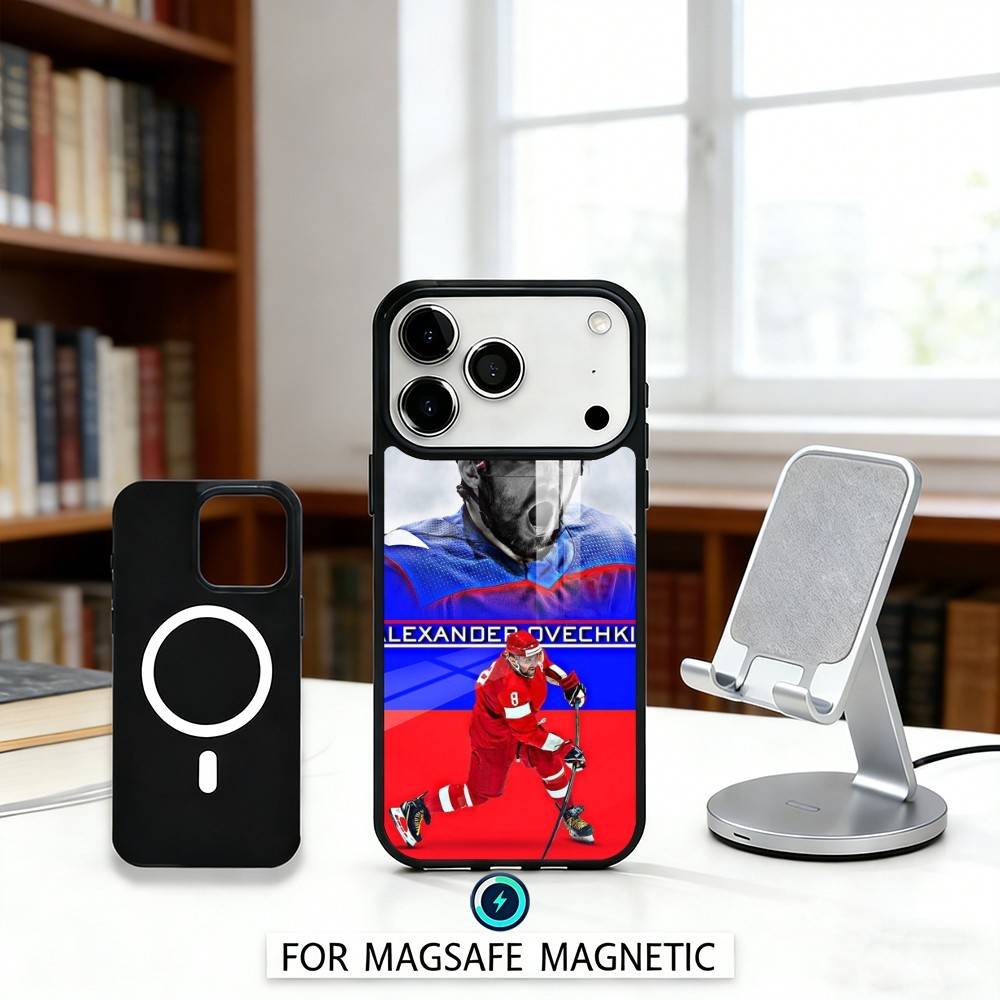 

H-Хоккей P-Игрок A-Александр Овечкин Чехол для телефона для iPhone 17,16,15,14,13,12,Pro,Max Для Magsafe Магнитная Беспроводная Зарядка iPhone14Plus