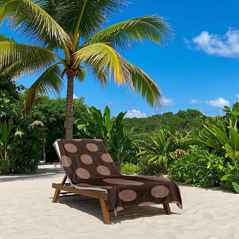 Brown Background with Dots Quick Drying Bath Towel Microfiber beach towel - light weight swimming camping  yoga beach out