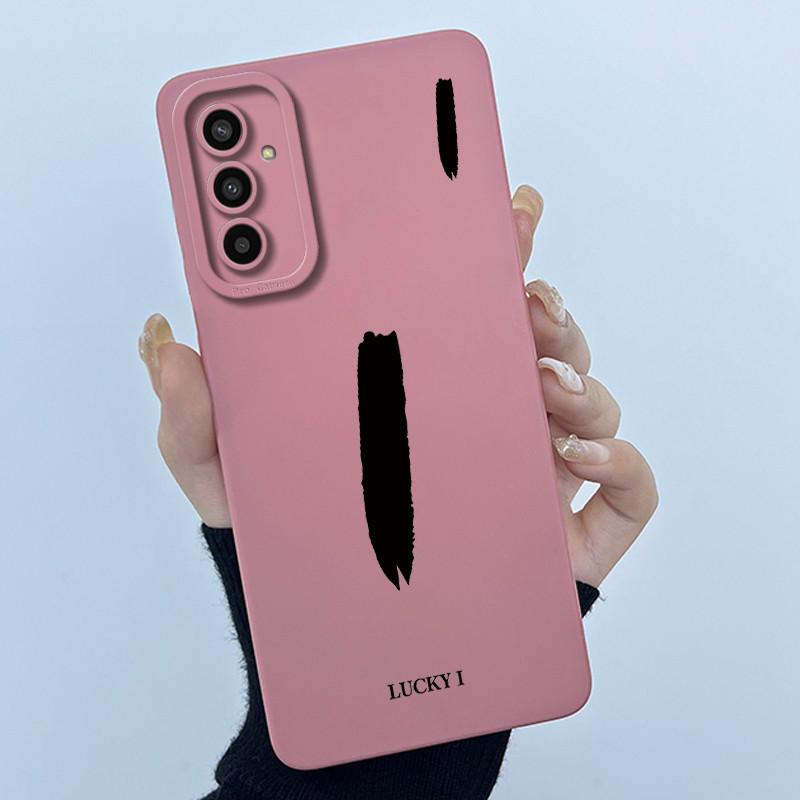 For Samsung Galaxy M13 4G M23 F23 Buddy 2 5G Cover Case Initial Letter Silicone Soft Phone Bumper for Samsung SM-M135F Casing