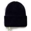 OTHER-worldly Drop White Flower Beads Beanie [Angora Black]
