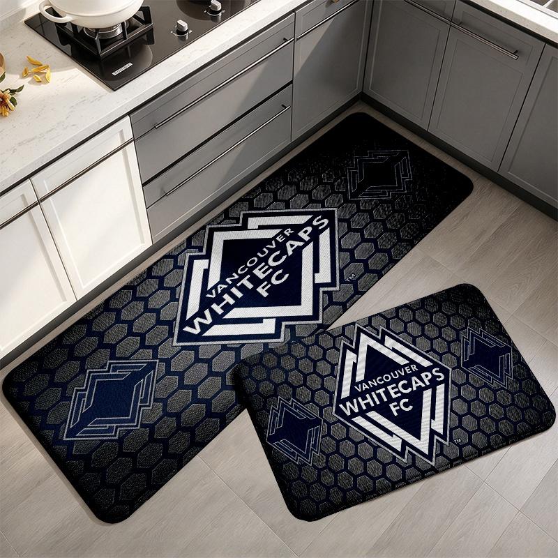 Vancouver Whitecaps FC Flannel Kitchen Mat Christmas Soft Area Rug Non Slip Floor Carpet Home Decoration