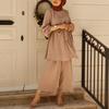 Abaya Muslim Women Two Piece Set Halenka Kalhoty Arabské šaty Caftan Islámský Kaftan