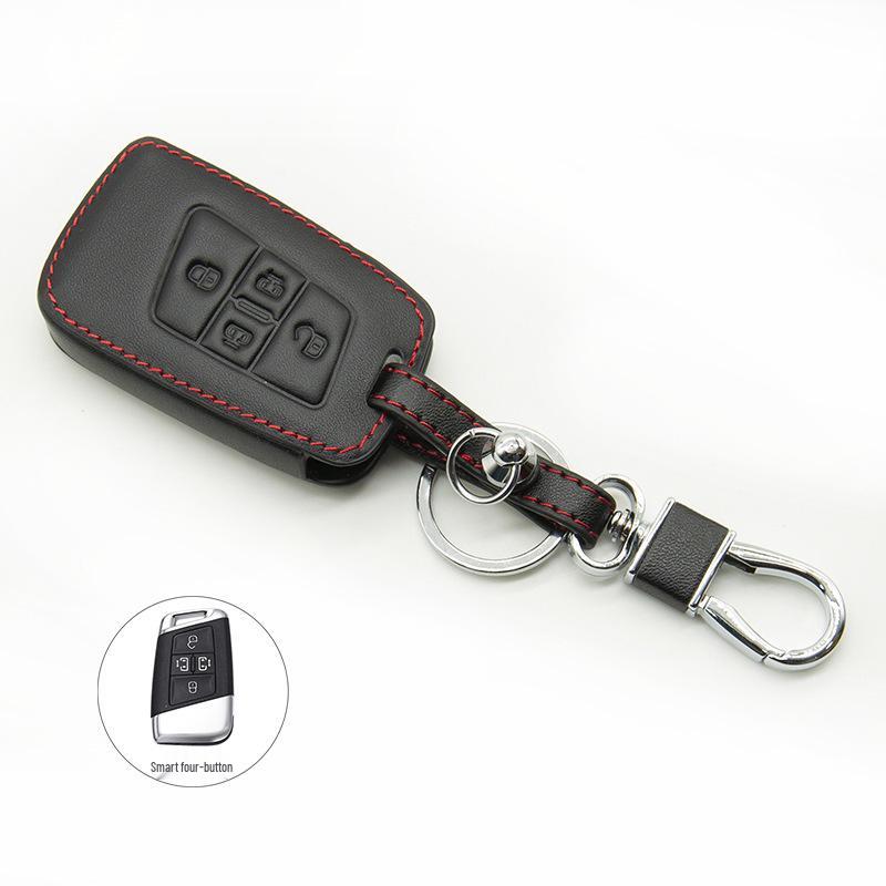 Volkswagen Viloran & Sharan Electric Door Smart Key Leather Protective Cover with Chain