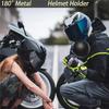 2025 Trend Rotation Metal Helmet Holder, 2Pcs Motorcycle Helmet Rack Wall Mount With Hooks Hanger