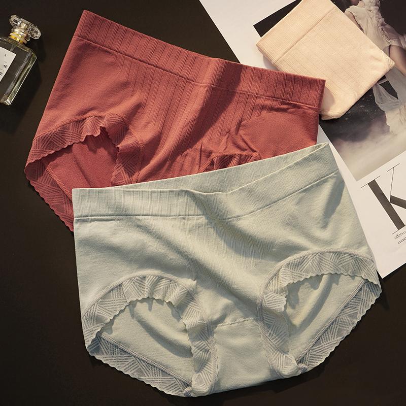 

Хлопковые трусики больших размеров, нижнее белье для женщин, удобные бесшовные трусики со средней талией, однотонные трусы больших размеров, 40-75 кг one size