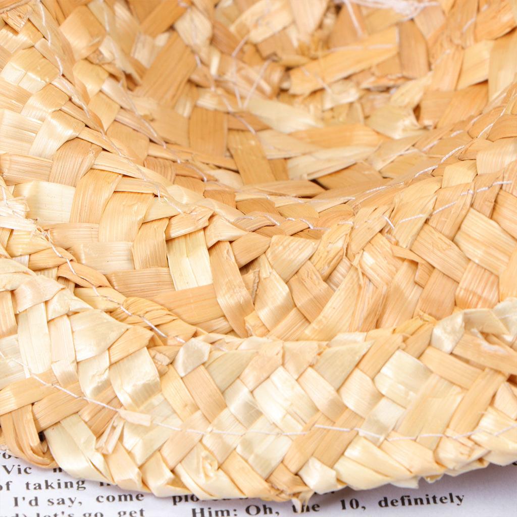 10Pcs 15Cm Artistic Mini Woven Straw Hats Craft Material Decorative Small Hats for Bears Party Supplies Handmade DIY