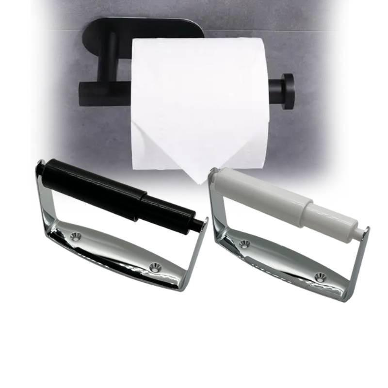 Premium Zinc Alloy Toilet Paper Holder With White Plastic Tube For Simple Organization