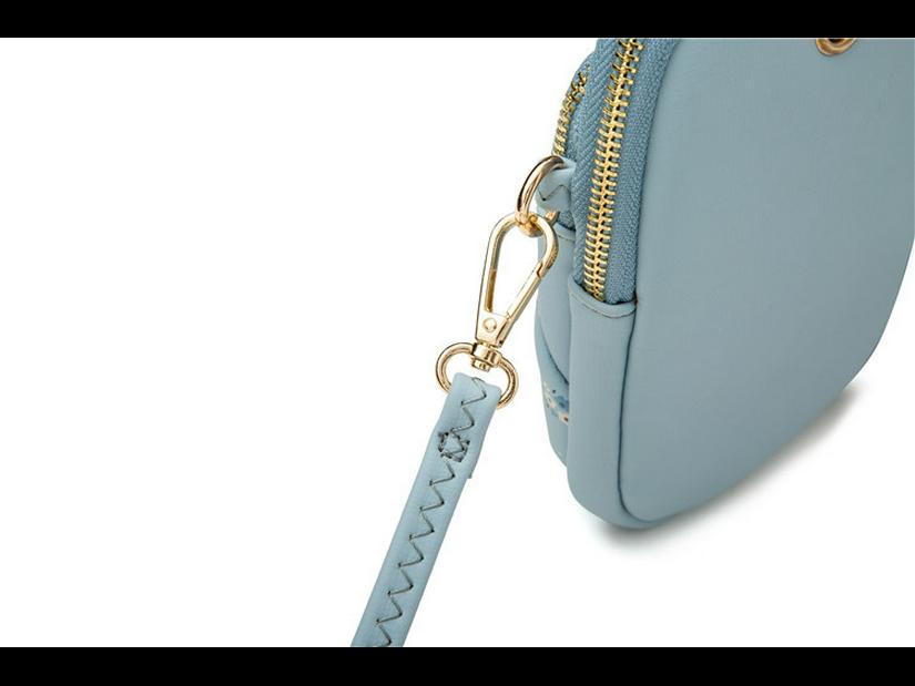 Borsa a tracolla coreana da donna con motivo floreale, doppia zip e grande capacità - Trendy per studenti
