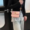2025 new fashionable and beautiful simple chain small square bag trendy foreign style bag women's personality atmospheric messenger shoulder bag