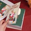 5pcs Paper Book Shape Paper Box Santa Christmas Sugar Gift Box  Party Decoration
