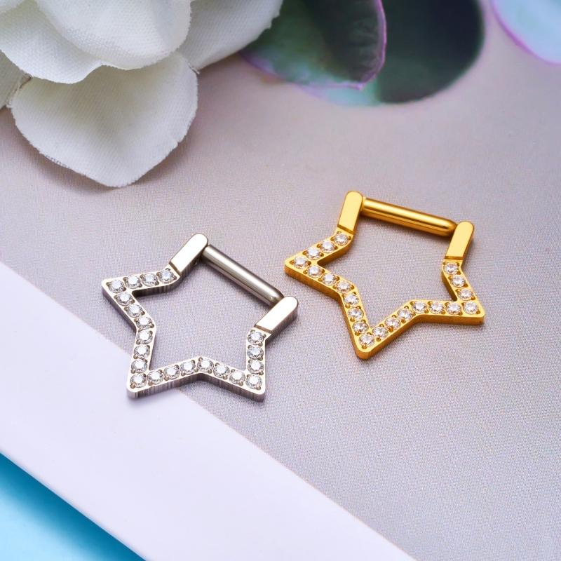 Elegant Gold or Silver Stars Nose Ring For Women Fashionable Sophisticated Design Perfect For Parties And Everyday Wear