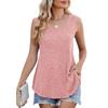 Spring New Round Neck Casual Sleeveless Solid-color Knitted Vest