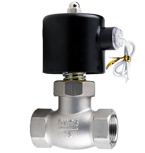 -5 To 180 C 24V 220V 1/2" 3/4" -2" BSPT Female Solenoid Valve 304 Stainless Steel Water Gas Oil