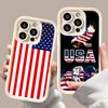 USA America Flag Thicken TPU Mobile Phone Case for iPhone 17 16 15 14 13 12 11 Air Pro Max Plus Colorful Cover