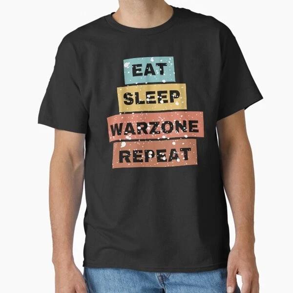 Eat Sleep Warzone Repeat Classic Tshirt Made In Usaaus Tshirt S2xl S