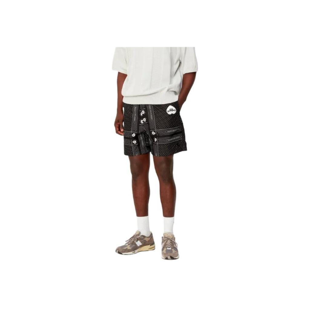 Carhartt WIP Printed Elastic Waist Drawstring Swim Shorts Men Swim Shorts Black I031536-24M-XX