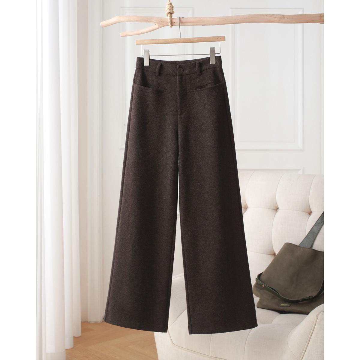 

High-Waisted Velvet Wide-Leg Pants with Belt for Women - Fall/Winter Collection 3XL (Approx. 155-170 lbs)