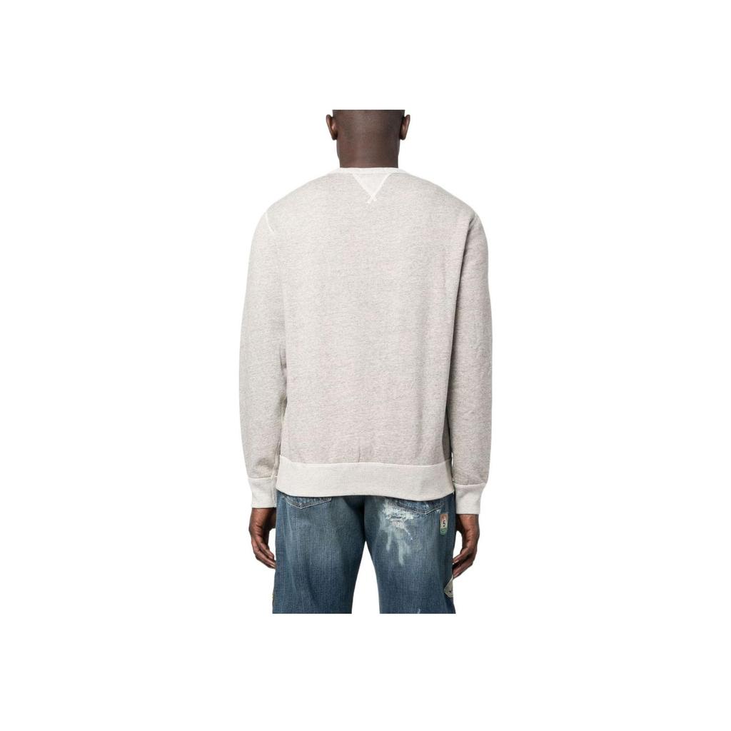 Polo Ralph Lauren Ss23 Patchwork Logo Label Crewneck Sweatshirt Men Sweatshirt Light-Gray 710907252-002