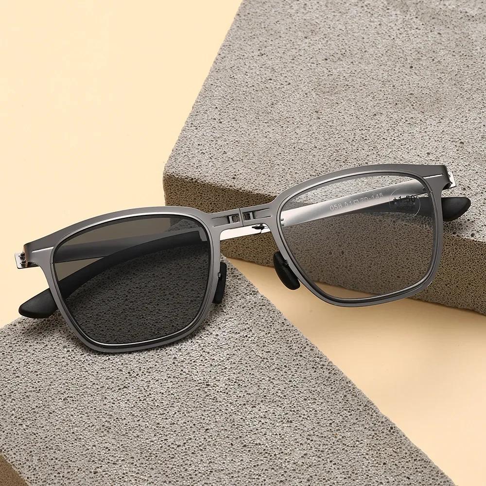 Unisex Fashion Square Blue Light Blocking Presbyopia Sun Glasses Luxury Folding Far Sight Eyeglasses Finished Hyperopia Glasses