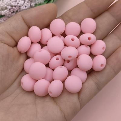30 Stück 12 mm Acrylperlen in Bonbonfarben, mattiert, flach, rund, für DIY-Armbänder und Halsketten, handgefertigte Perlenmaterialien, Schmuckzubehör