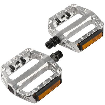 AVASTA Bicycle Pedals Aluminum Alloy Flat Pedals with Reflective Reflectors Mountain Bike Aluminum Pedals MTB Cross Bike Road Bike Pedals Large Area