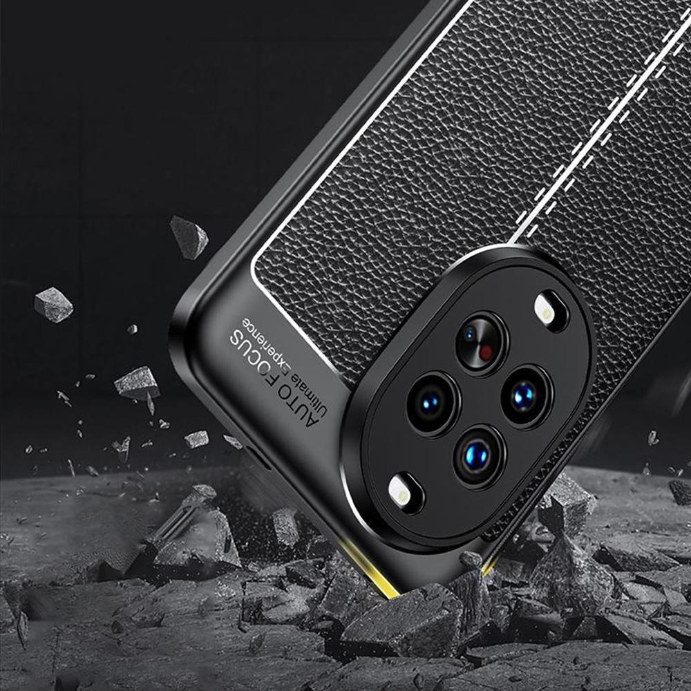 For Huawei nova 14 Ultra 5G Case Litchi Texture TPU Flexible Phone Cover, Black