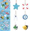Home Decor Wall Decoration Lifebuoy Pendant Starfish Hanging Decoration Mini Fishing Accessories