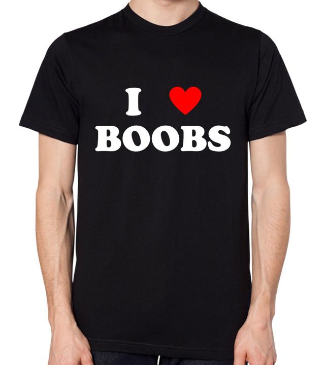 I Love Boobs T-Shirt L