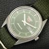 JAPAN VINTAGE SEIKO 5 AUTOMATIC 6309A MENS GREEN COLOR DIAL WATCH A701537-5 R206b-a701537