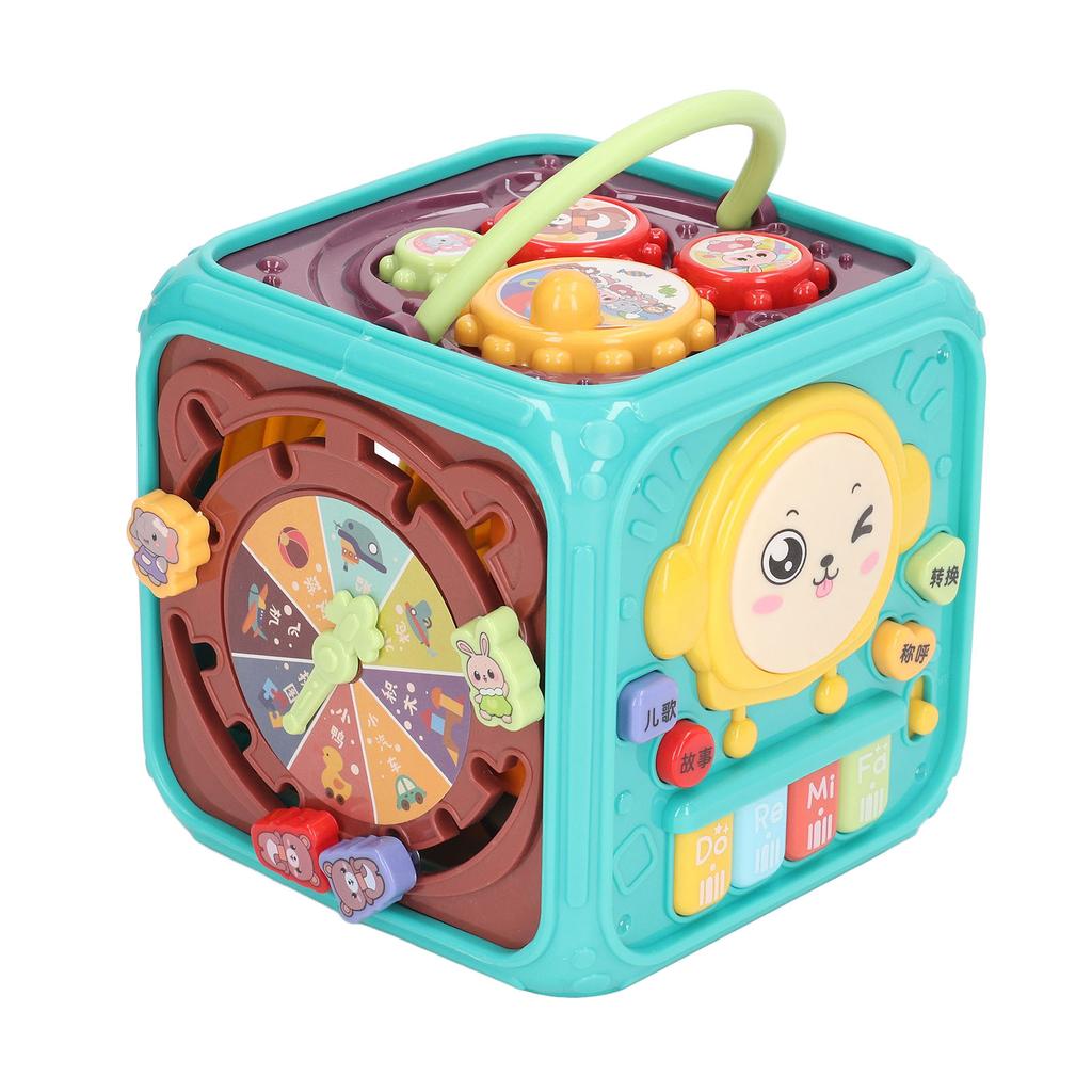 Kid Drum Set Music Light Smart House Function Safe Early Learning Six Sided Drum Toys for Boys