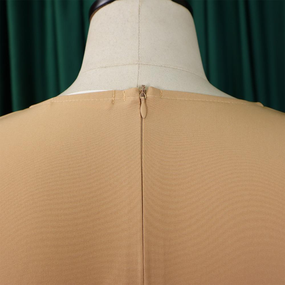 Mode Einfarbig A-Linien-Kleid Hohe Taille Elegant Übergröße Damenkleid Crossborder Frühling