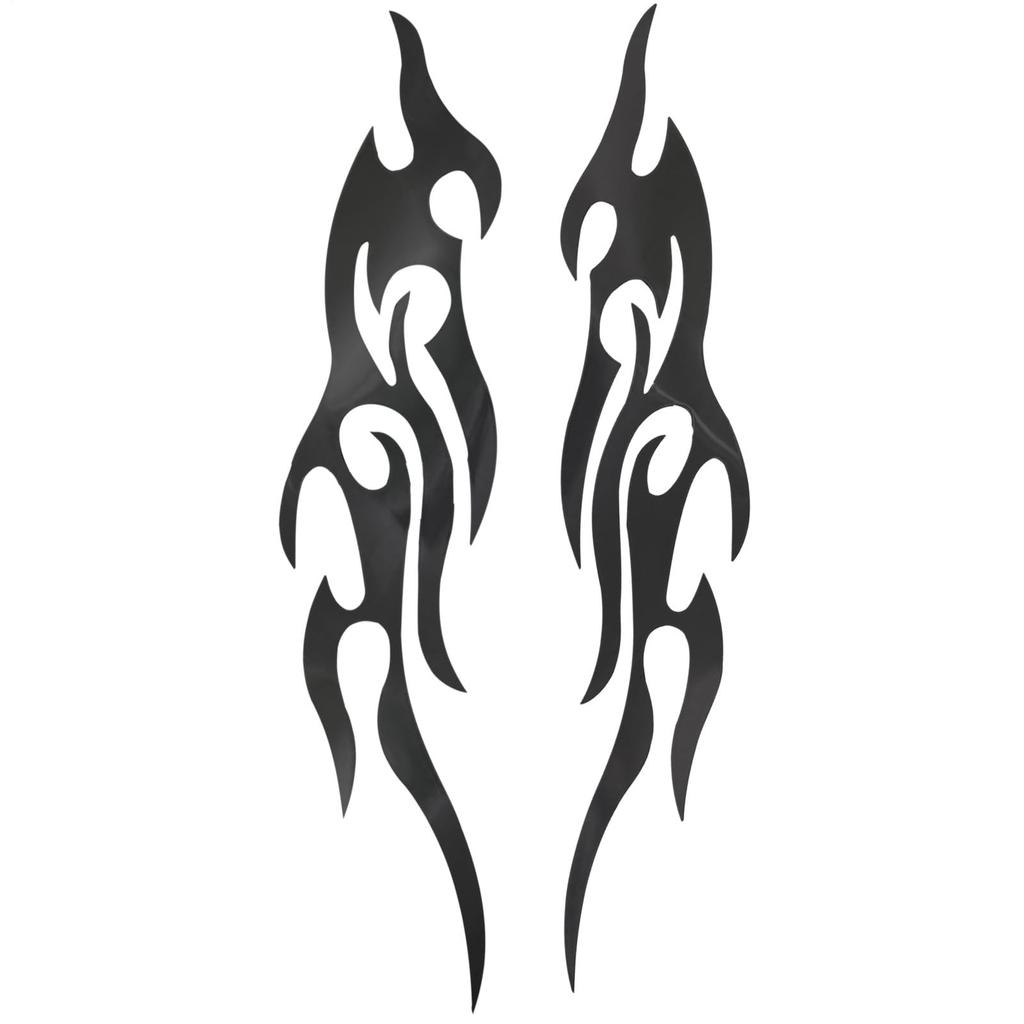 Fizepgo Motorcycle Sticker, Flame Decal - 2 Waterproof Emblem Design for Bumper Truck Golf Cart Mailbox Window Suitcase
