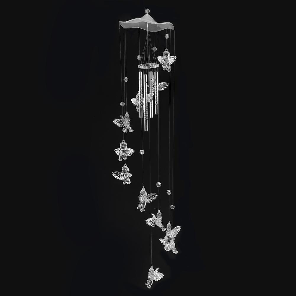 

Маскот-колокольчик Ангел-бабочка , подвесной, из алюминиевого сплава, с металлическими трубками, для дома, реквизит для гостиной, ручная работа, для балкона, улицы