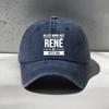 Retro Men's Baseball Cap RENE Fashion Letter Print Adjustable Size Outdoor Cycling Hat